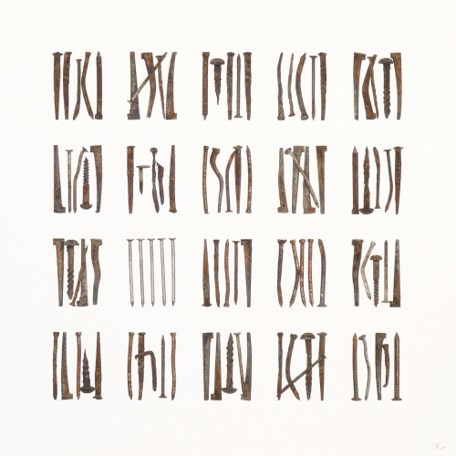 Nails (38 x 38cm) water colour